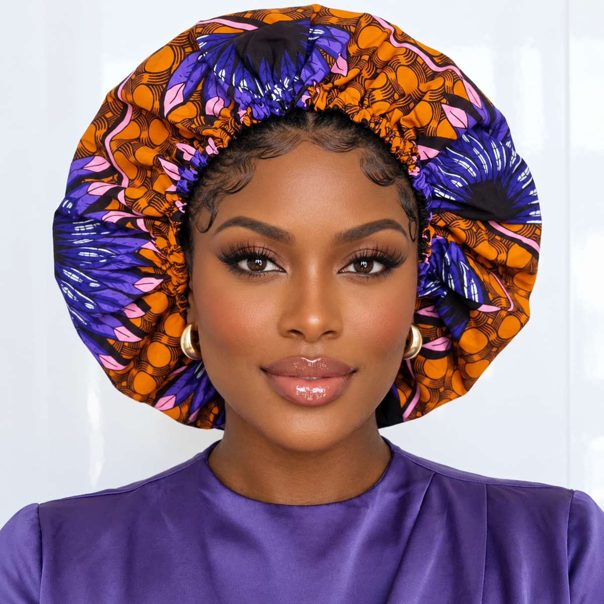 Duma Mbili Large Silk Lined Bonnet