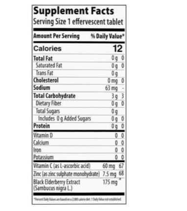 Nutriplus Sambucus Effervescent Tablets (Elderberry)