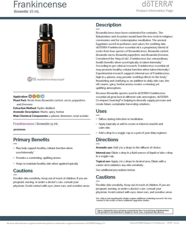 doTERRA Frankincense Essential Oil 15 mL