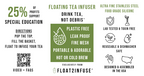 Floating Orange Mushroom Tea Infuser - Cute Tea Infuser for Loose Leaf Tea