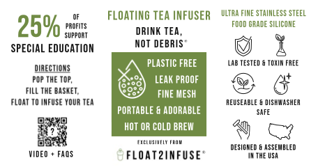 Floating Orange Mushroom Tea Infuser - Cute Tea Infuser for Loose Leaf Tea