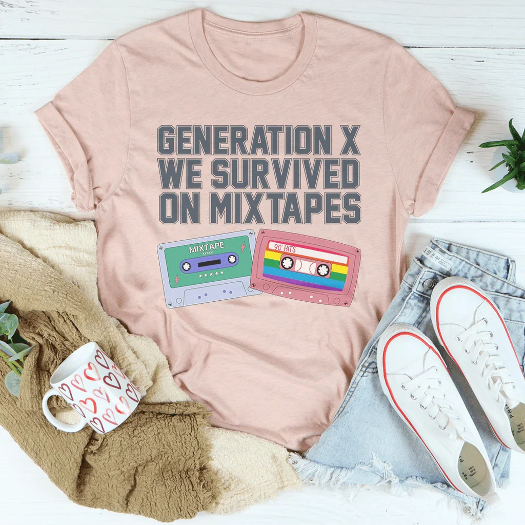 Generation X We Survived On Mixtapes Tee