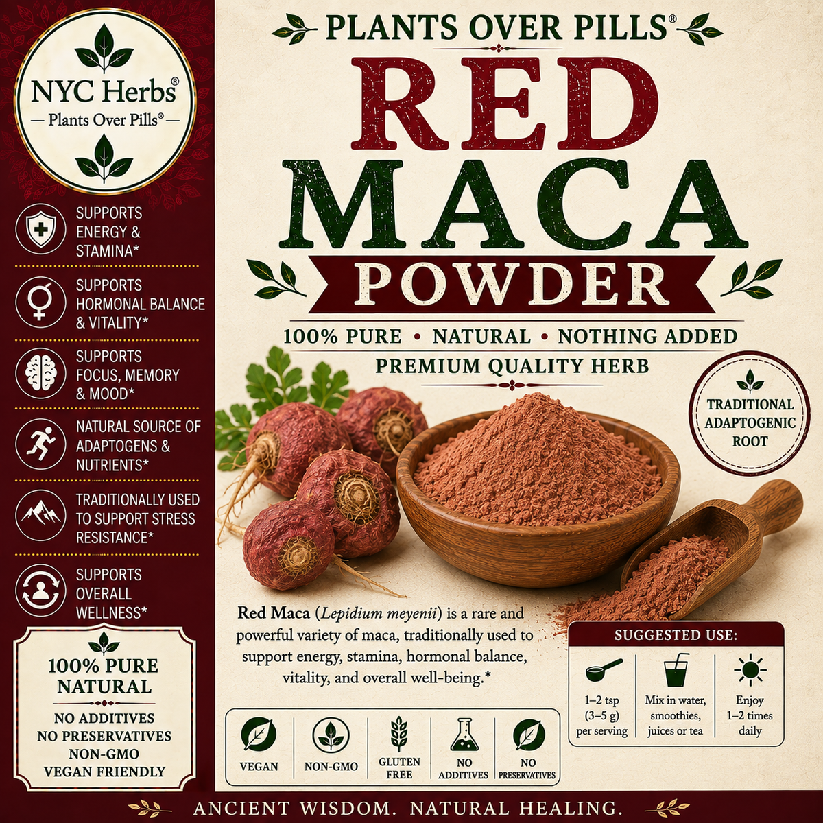 Red Maca Root Powder
